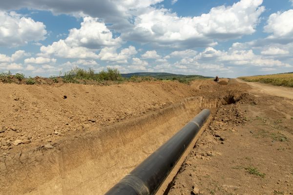 Gas Line Trenching in Milton
