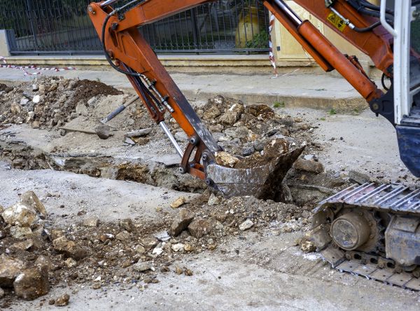 Gas Line Excavation in Milton