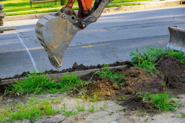 Sewer Line Trenching in Milton