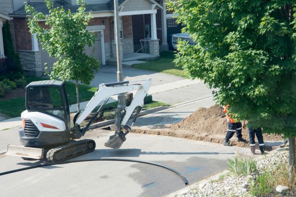 Electrical Line Trenching in Milton