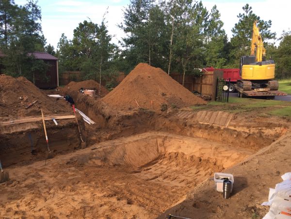 Pool Site Excavation in Milton